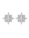 Pendientes Circonita - Estrella 7 mm - Plata Bañado Oro Y Plata Rodiada