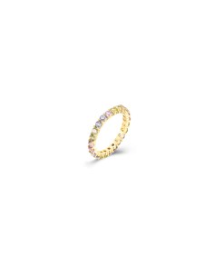 Anillo Circonita - Multi 2,5 mm - Bañado Oro 2