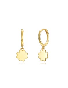 Pendientes Trébol - Aro 11mm - Bañado Oro y Plata Rodiada 2
