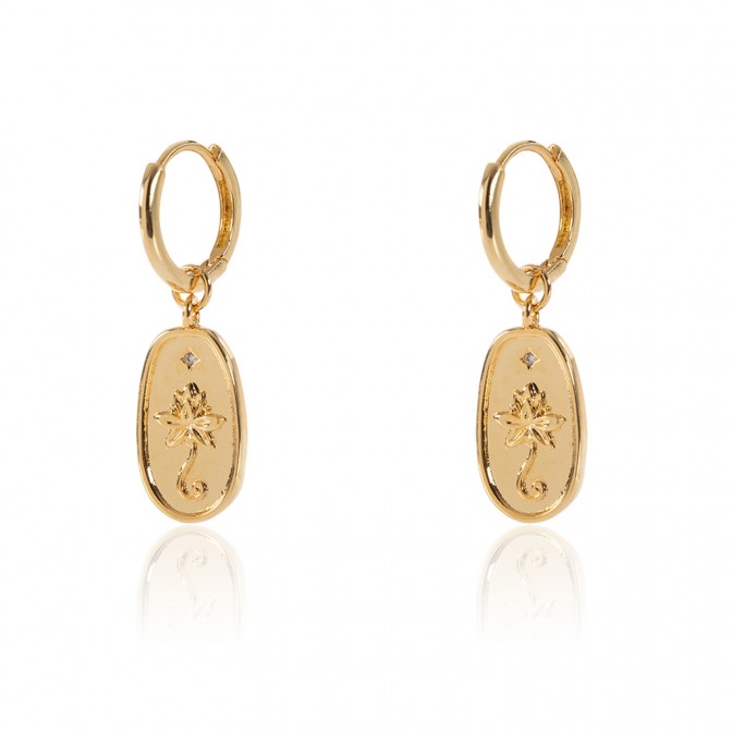 Pendiente Circonita - Placa Loto