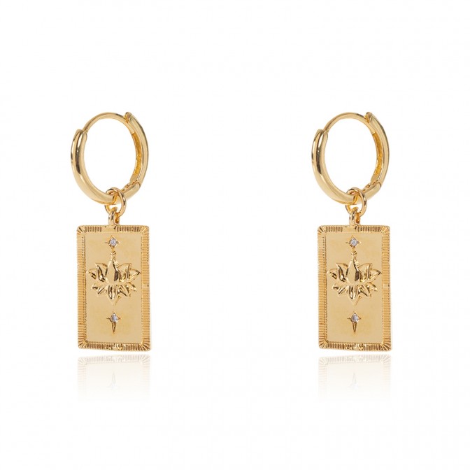 Pendiente Circonita - Placa Loto 2