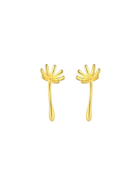 Pendientes Dandaline Flower - 11*5mm - Bañado Oro y Plata Rodiada