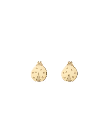 Pendientes Mariquita 9,5mm - Bañado Oro y Plata