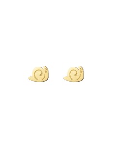 Pendientes Caracol 6mm - Bañado Oro y Plata