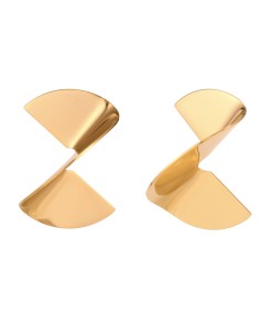 Pendientes Acero - Espiral 40mm - Color Oro y Acero