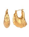 Pendientes Acero Hueco - Aro Bolsa 30 mm - Color Oro