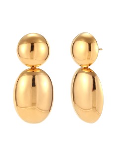 Pendientes Ovalado - 42mm - Color Oro y Color Plata