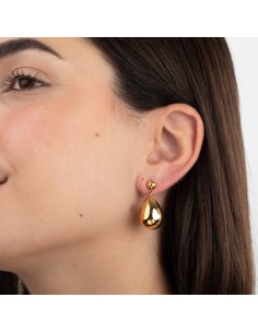 Pendientes Acero Gota - 30 mm - Color Oro y Color Plata 2