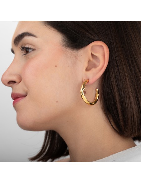 Pendientes Acero - Semi Aro 40*8mm Color Oro