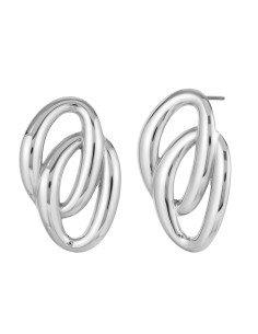 Pendientes Acero - 30 mm - Ovalo - Colro Oro y Plata 2