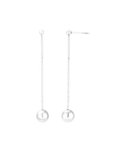 Pendiente Acero - Cadena con Bola - 57 mm - Color Oro y  Color Plata 2