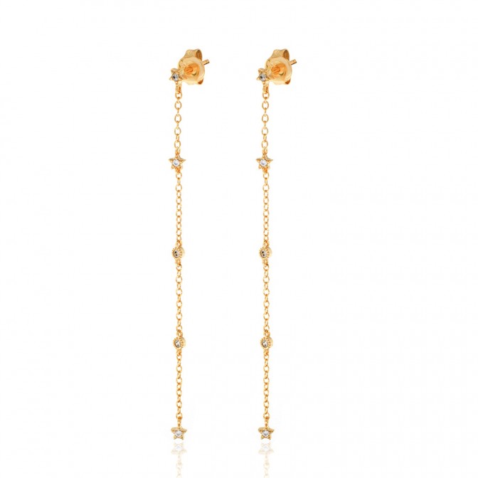 Pendiente Estrella Cadena - 71mm - CZ 2