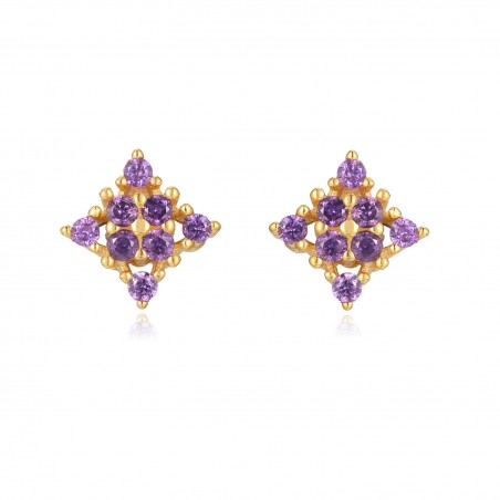 Pendientes - 4 mm - Circonita - Bañado Oro y Plata Rodiada Pendientes - 4 mm - Circonita - Bañado Oro y Plata Rodiada