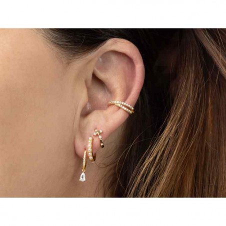 Pendientes Aro - Cruz - Circonita Pendientes Aro - Cruz - Circonita