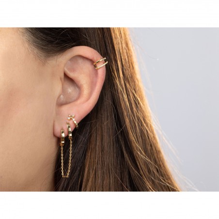 Pendientes Aro - Cruz - Circonita Pendientes Aro - Cruz - Circonita