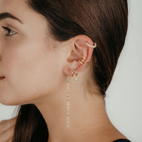 Pendientes Aro - Cruz - Circonita Pendientes Aro - Cruz - Circonita