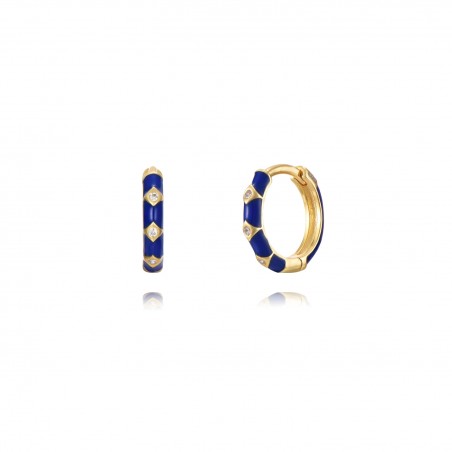 Pendientes Aro 12,5mm - Enamel - Bañado Oro y Plata Rodiada Pendientes Aro 12,5mm - Enamel - Bañado Oro y Plata Rodiada