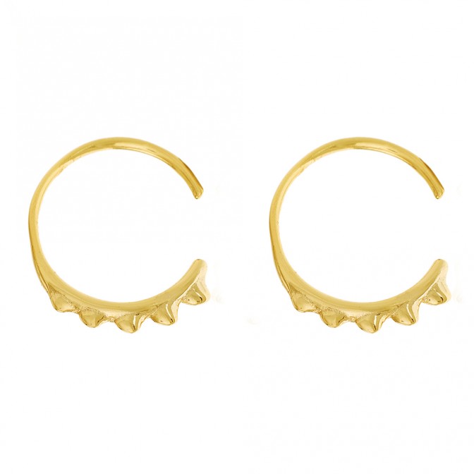 Pendientes Abierto Aro Triangulo - 17 mm