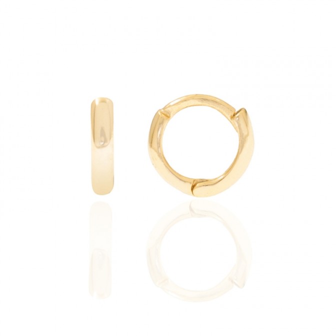 Pendientes Aro - 11 mm - Bañado Oro y Plat Rodiada