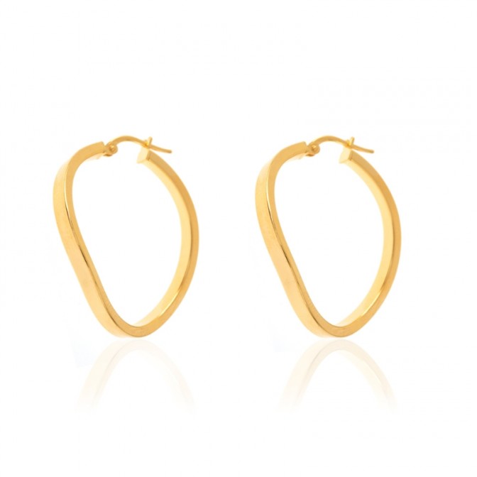 Pendientes Aro - 2*2 mm - Bañado Oro y Plata Rodiada