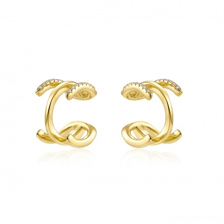 Pendientes Aro - Earcuff - Circonita