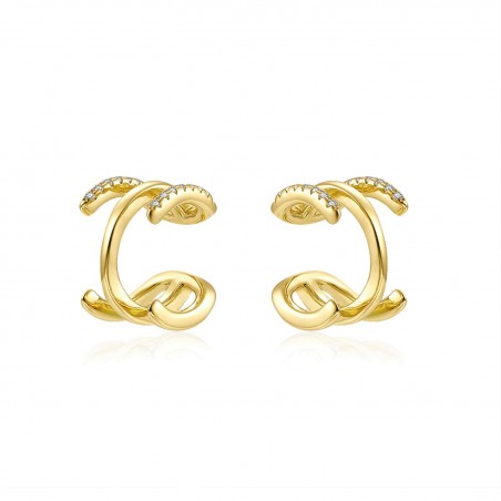 Pendientes Aro - Earcuff - Circonita Pendientes Aro - Earcuff - Circonita