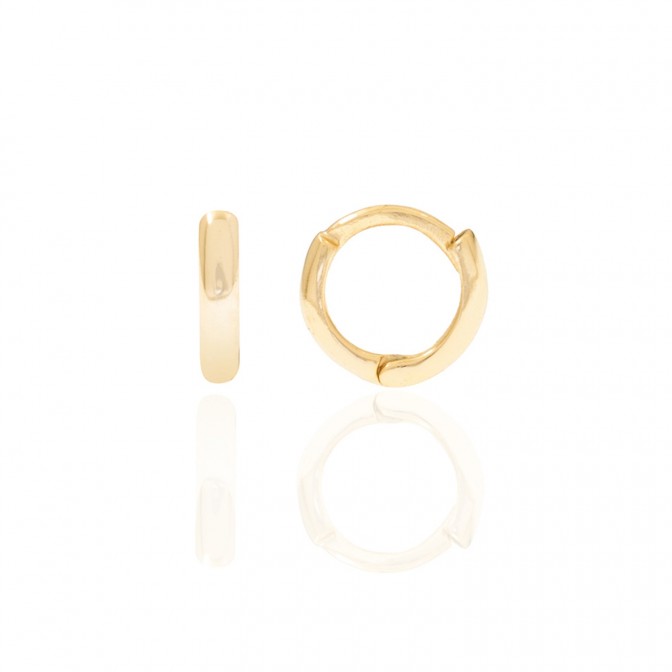 Pendientes Aro -8 mm - Bañado Oro y Plat Rodiada