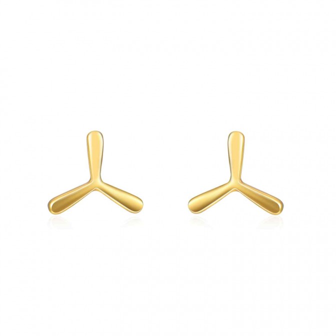 Pendientes Aro 9 mm Bañado Oro