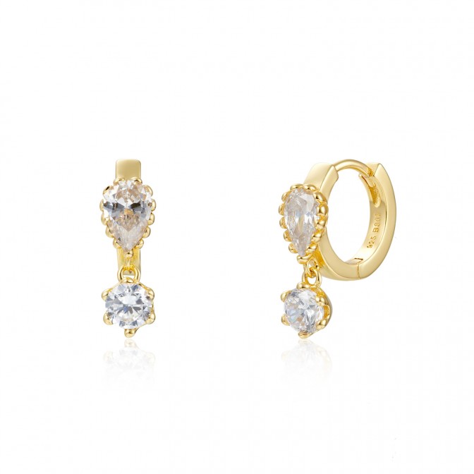 Pendientes Aro Circonita 11 mm