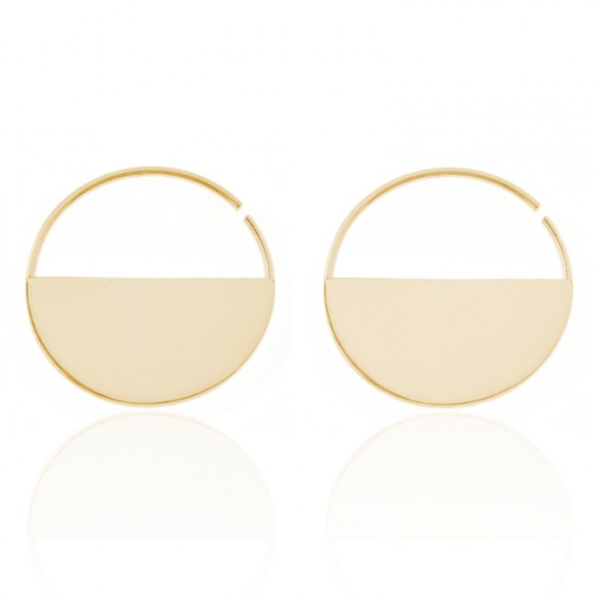 Pendientes Aro Semi Circulo - 23mm 2