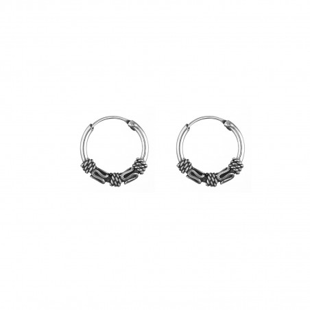 Pendientes Bali - Aros Bali 12mm - 5uds - Plata