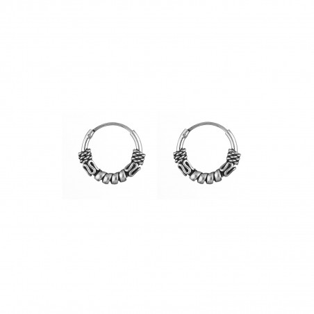 Pendientes Bali - Aros Bali 12mm - 5uds - Plata