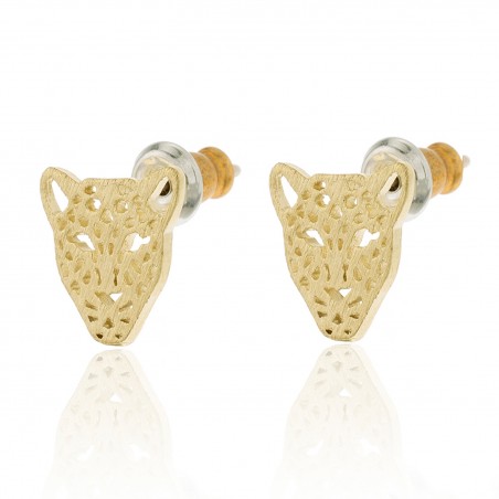 Pendientes Bronce Leopardo - 9 mm