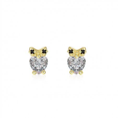 Pendientes Buho Circonita - 6*4 mm