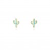 Pendientes Cactus - Enamel - 4 * 6 mm -  Bañada Oro