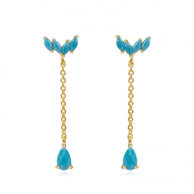 Pendientes Cadena - Circonita 2