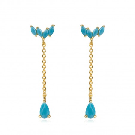 Pendientes Cadena - Circonita