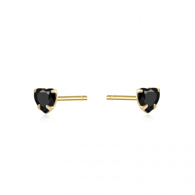 Pendientes Circonita - Corazon 4mm