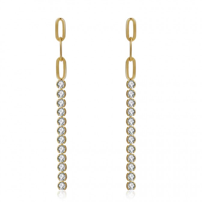 Pendientes Circonita - Tennis 50 mm