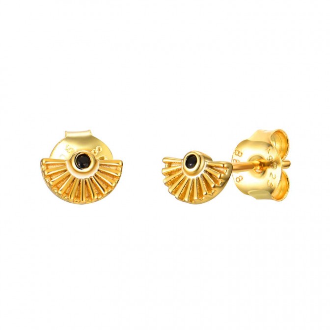 Pendientes Circonita Abanico 4*6mm