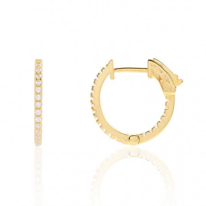 Pendientes Circonita - 16mm 2