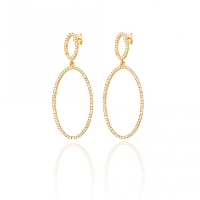 Pendientes Circonita - 20*35mm
