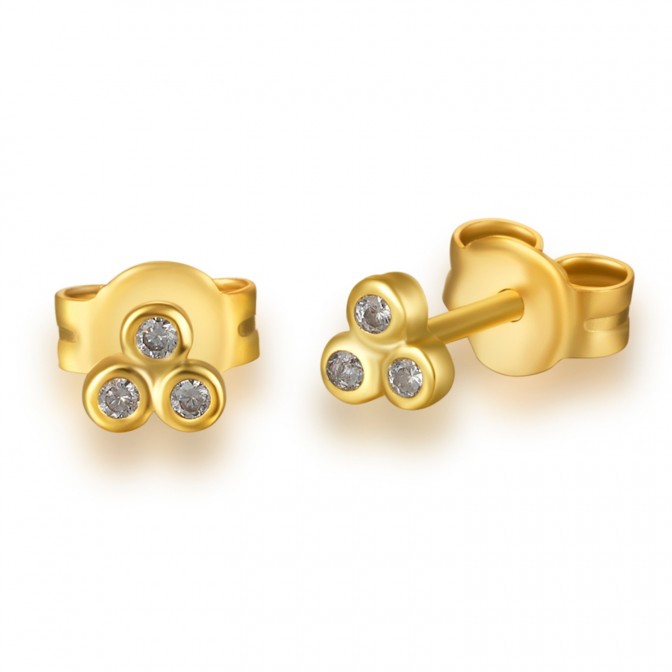 Pendientes Circonita - 3 CZ 2