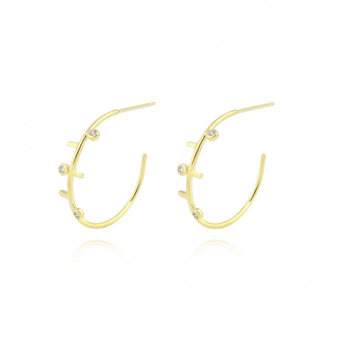 Pendientes Circonita - Aro 23mm