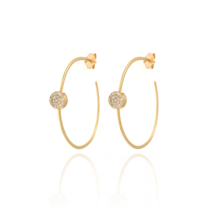 Pendientes Circonita - Aro 28mm