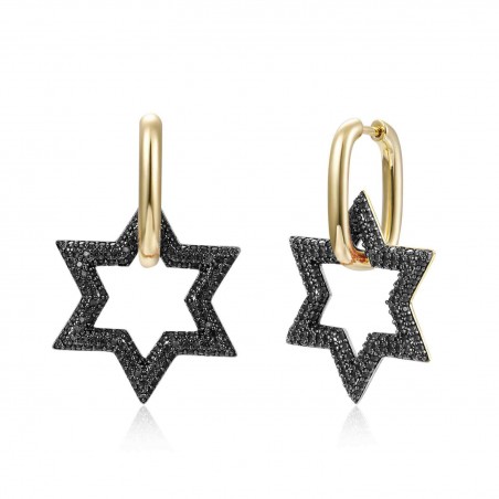 Pendientes Circonita - Bronce - Estrella 24mm