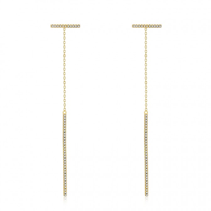 Pendientes Circonita - Cadena - Circonita