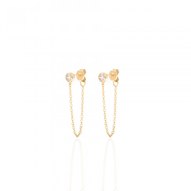 Pendientes Circonita - Cadena 50mm