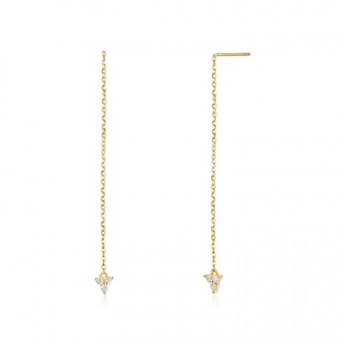 Pendientes Circonita - Cadena Flor - 55mm 2