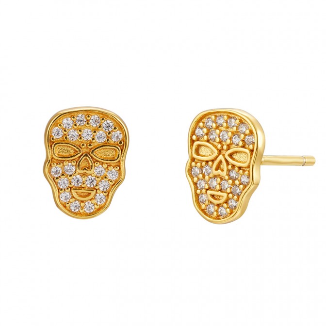 Pendientes Circonita - Calavera